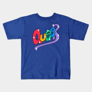 Colorful Queer Word Art // Rainbow Pride LGBTQ Kids T-Shirt